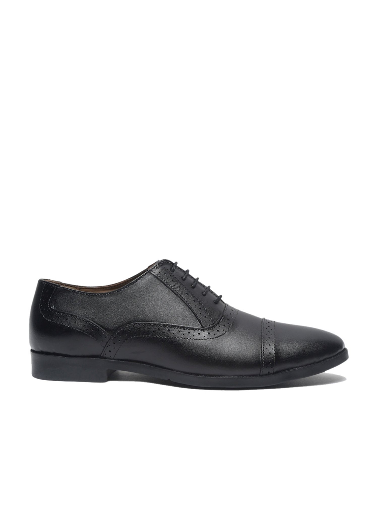 Teakwood Leathers Men's Black Oxford Shoes