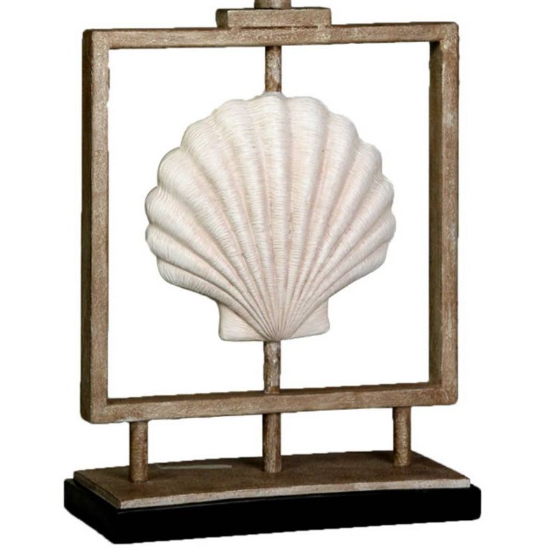 Possini Euro Design Industrial Table Lamp Oil Rubbed Bronze Clear Glass Burlap Tapered Drum Shade for Living Room Bedroom Bedside