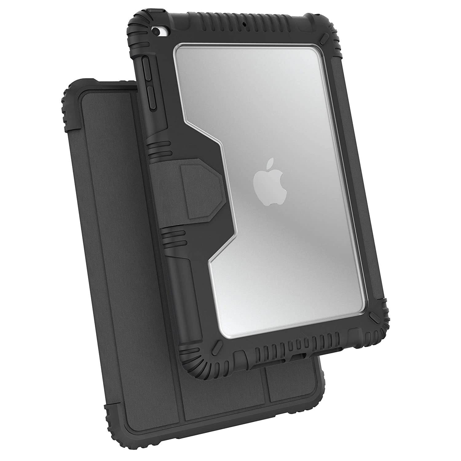Encased iPad Mini 5 Case with Kickstand Cover (2019) Ultra Protective Clear Back Stand Case for Apple iPad Mini 7.9 inch - Black