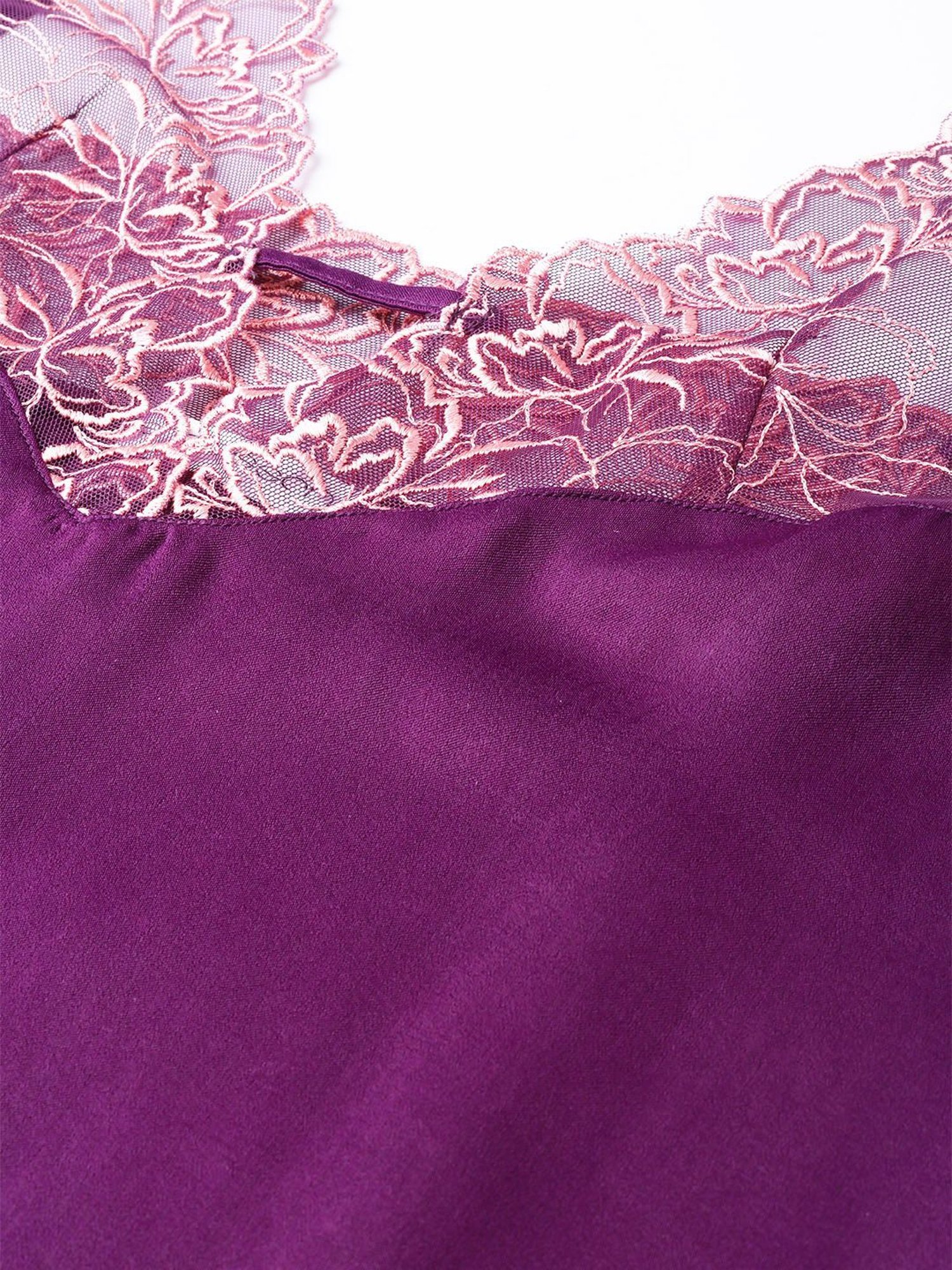 Erotissch Purple Lace Work Babydoll