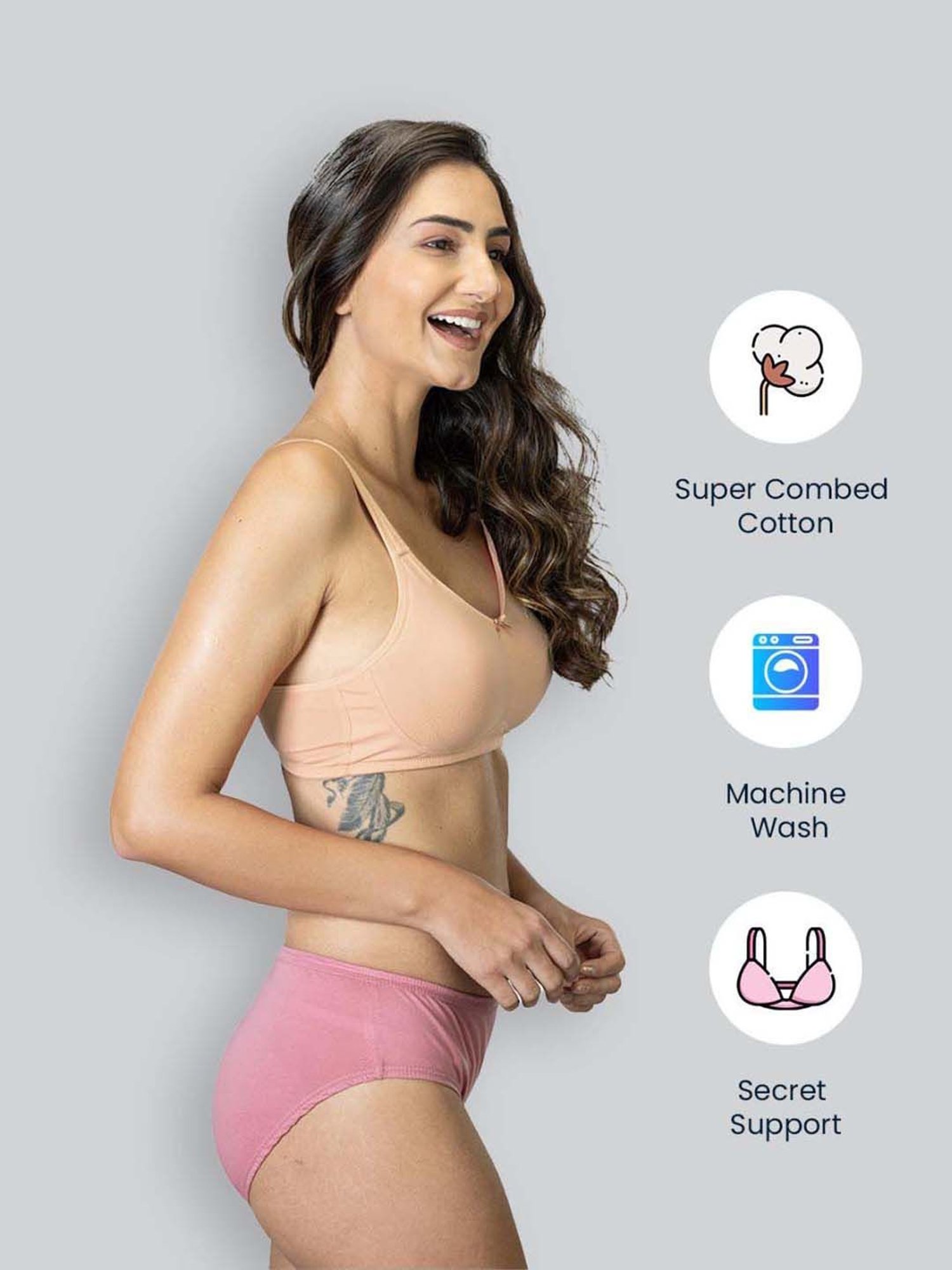 Lyra Tan Cotton T-Shirt Bra