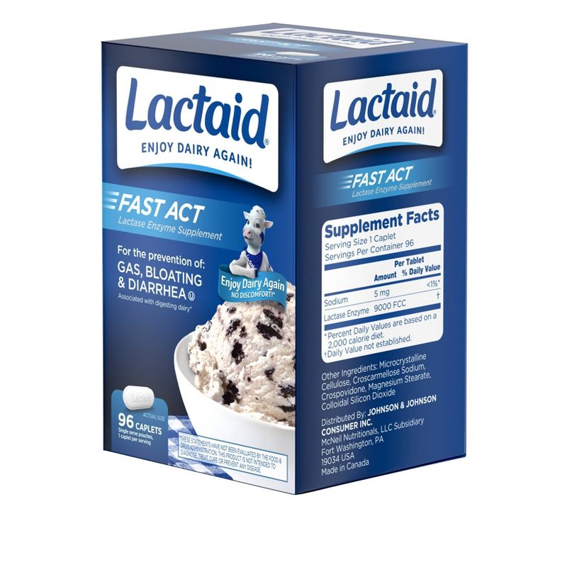 Lactaid Fast Act Caplet - 96ct