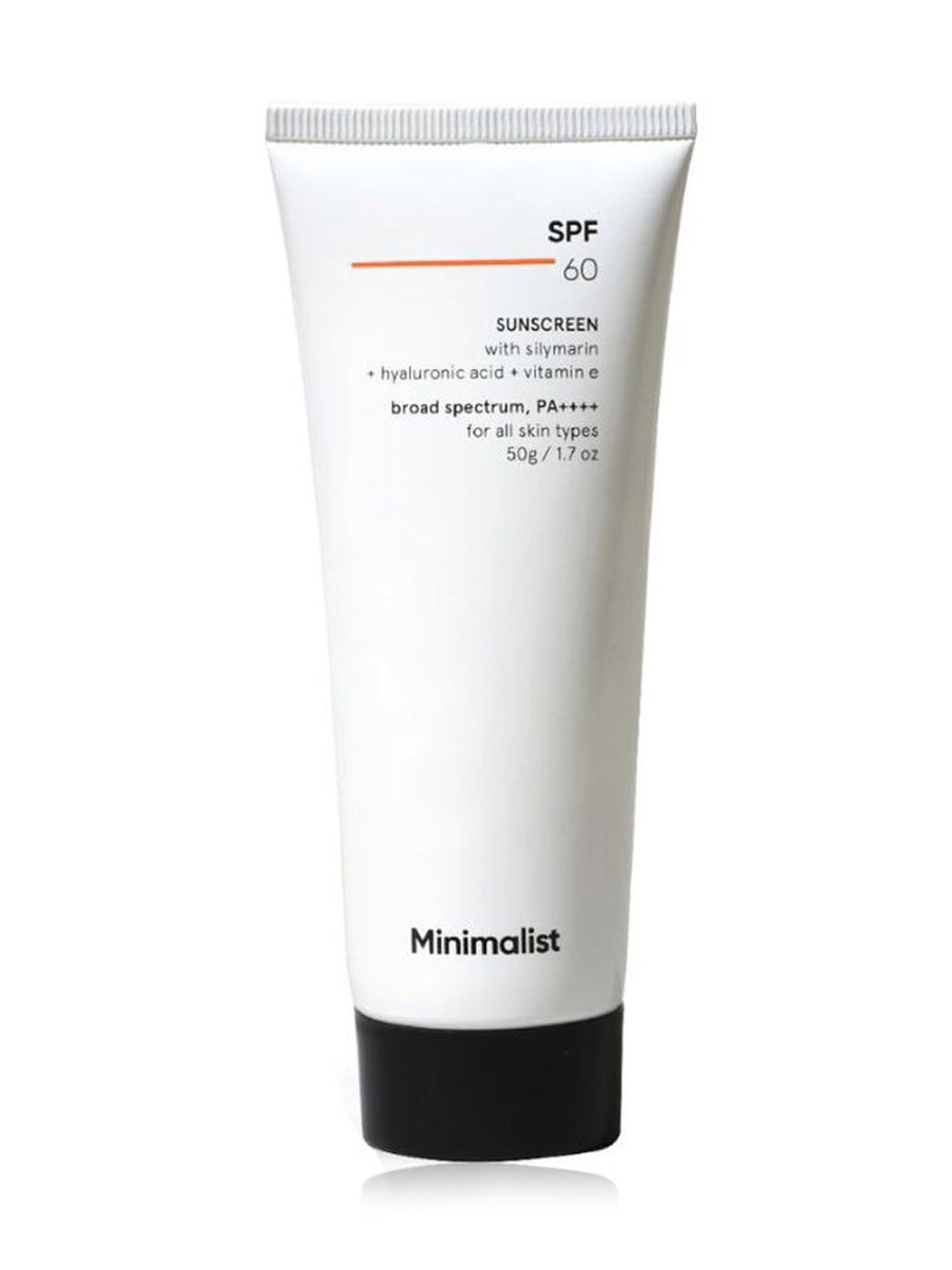 Minimalist SPF 60 Face Sunscreen with Anti oxidant Silymarin - 50 gm