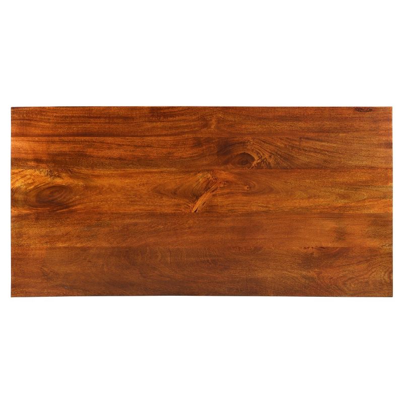 71" Mysore Farmhouse Chic Solid Wood Dining Table Light Off White - Timbergirl