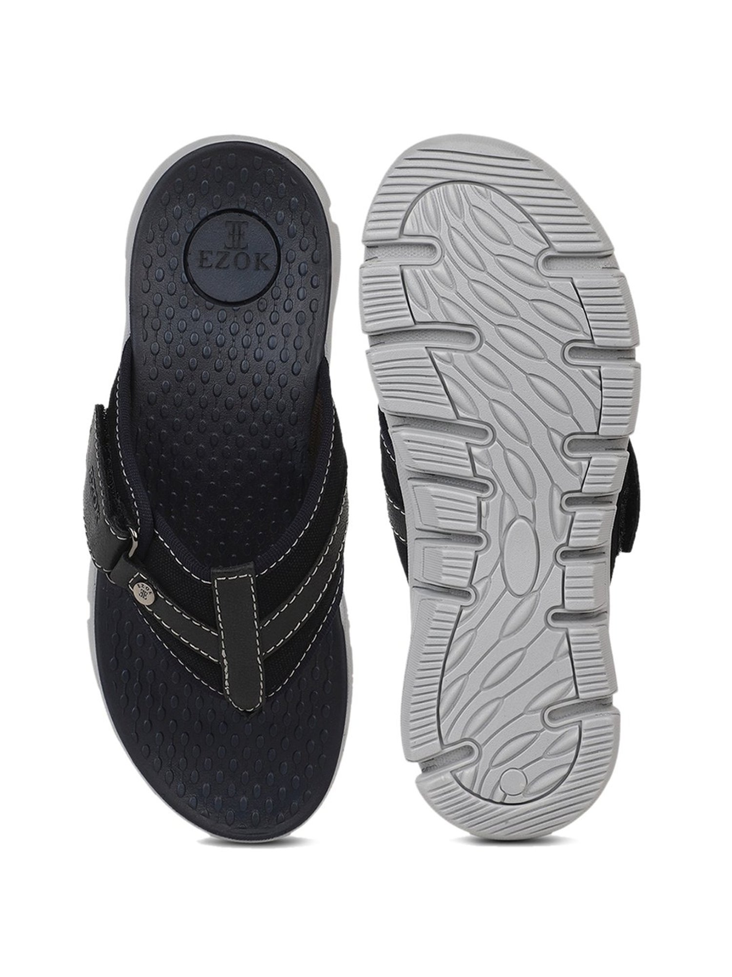 EZOK Men's Black Thong Sandals