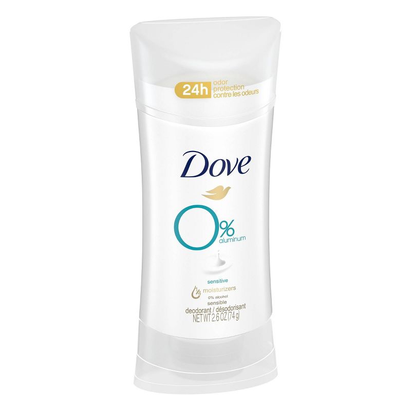 Dove 0% Aluminum Sensitive Skin Deodorant Stick - 2.6oz