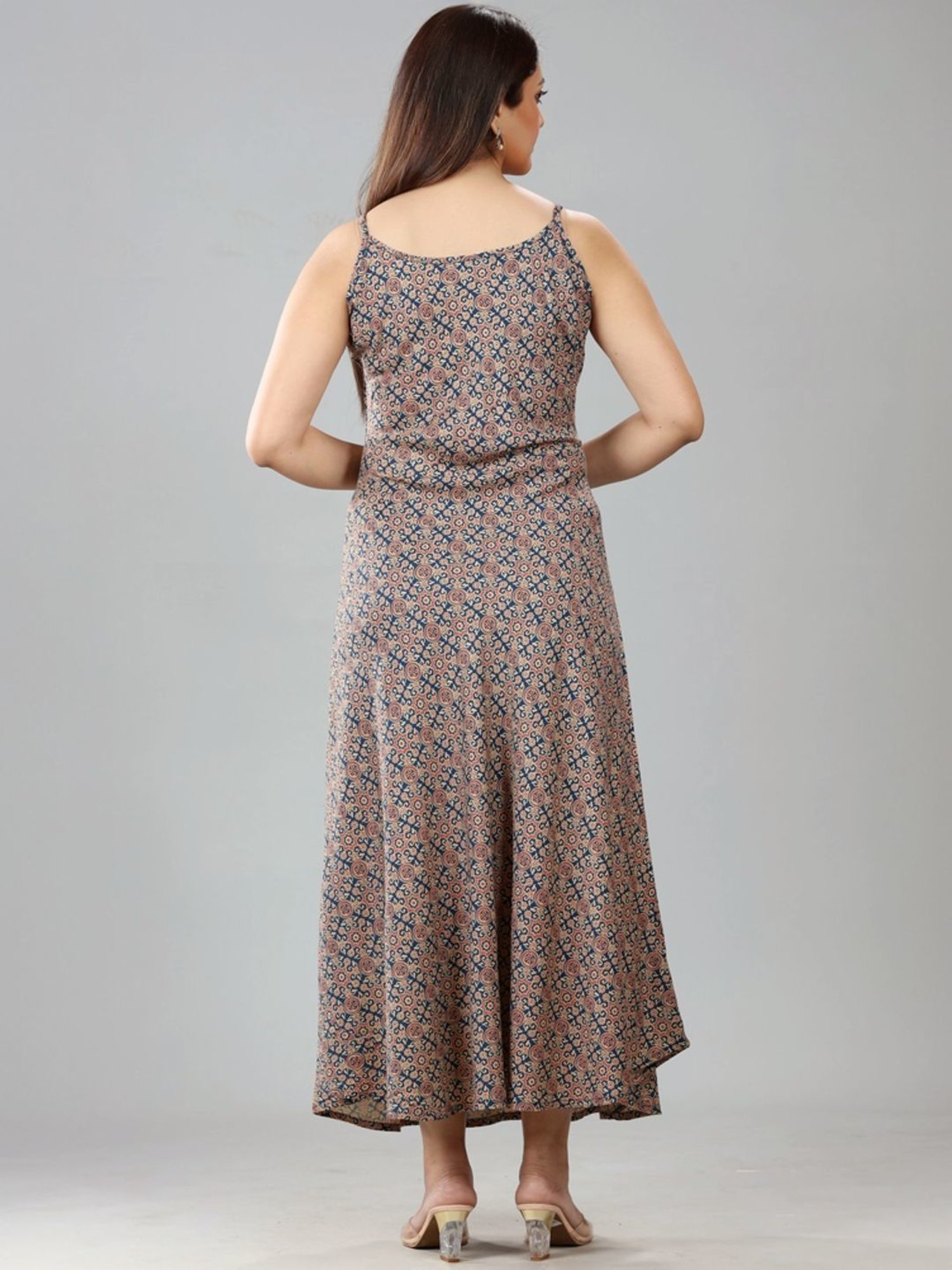 Cotton Culture Blue Cotton Printed Maxi Dress