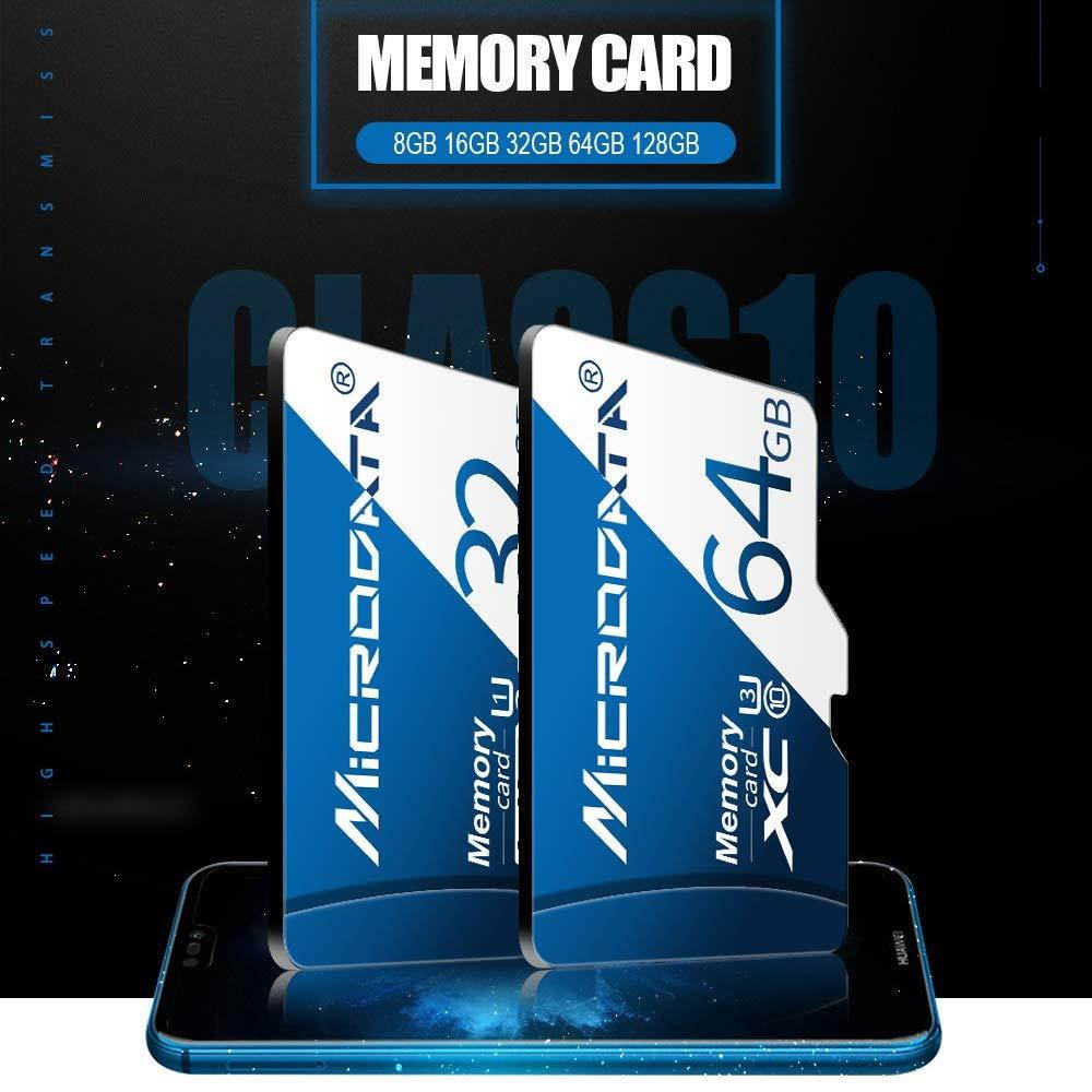 Microsd High Speed Memory Cards 4GB 8GB 16GB 32GB 64GB 128GB SD Adapter Memory Flash Card for Drone Camera Memory Card - Blue