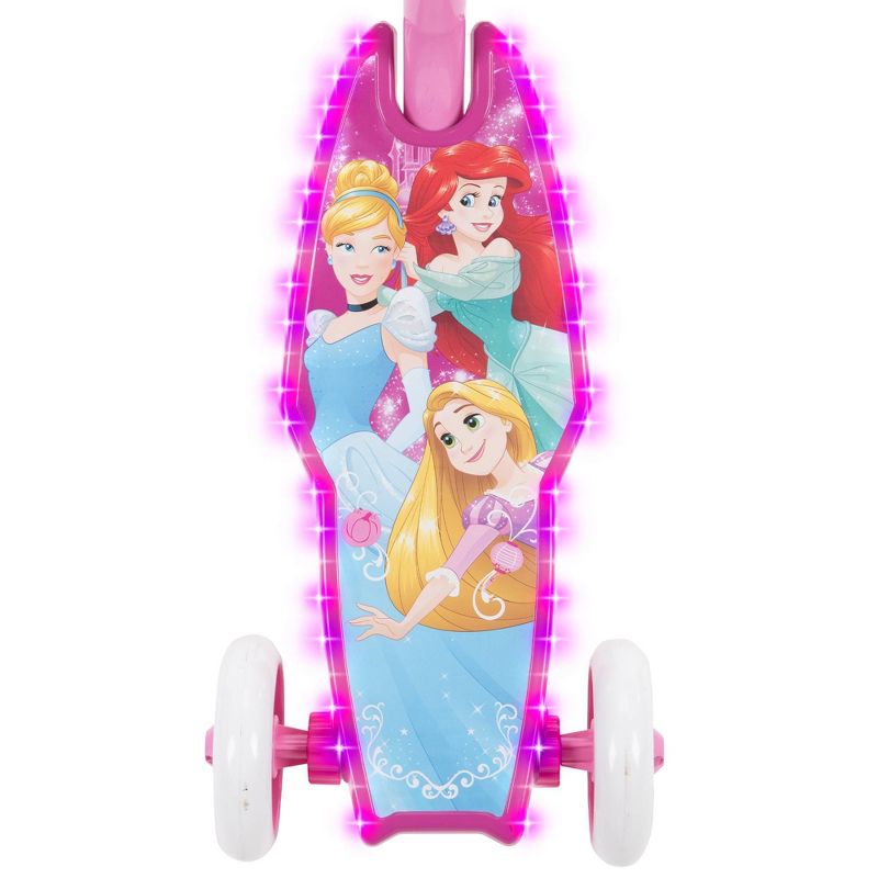 Huffy Disney Princess 3 Wheel Kids' Kick Scooter with LED Lights - Pink