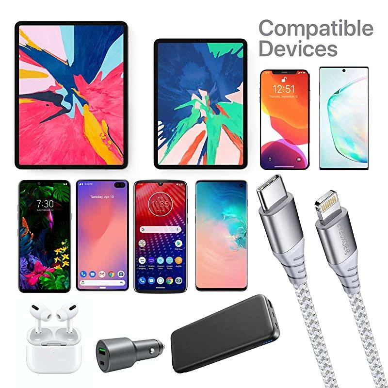 iPhone Charger 10 ft MFi Certified Braided Lightning Cable for iPhone 11 ProMaxXXSXRXS Max 8 Plus77 Plus66S6 Plus Charges 50 in 30 Minutes Phone Charger for Apple Devices