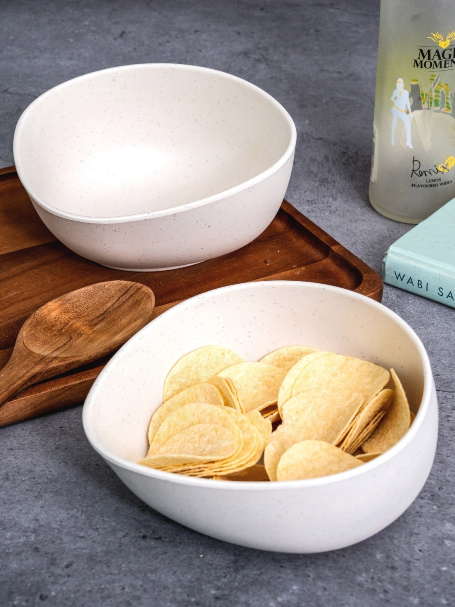 Stehlen White Melamine Retro Bowl - Set of 2