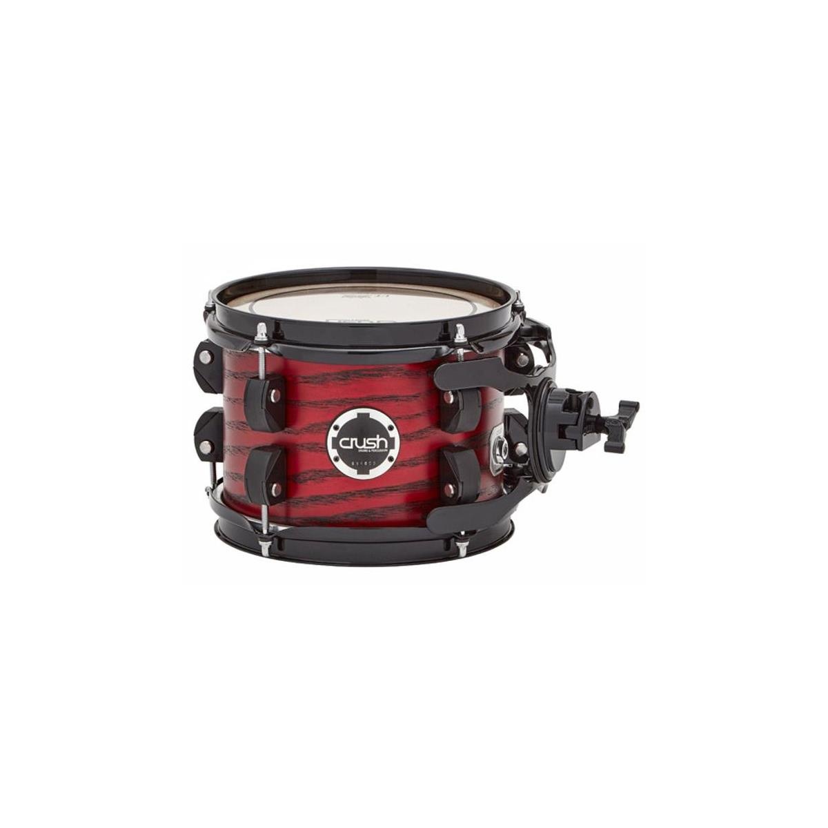 Crush Drums Chameleon Ash 5 Piece Shell Pack, 22x18" Bass Drum, Dark Red