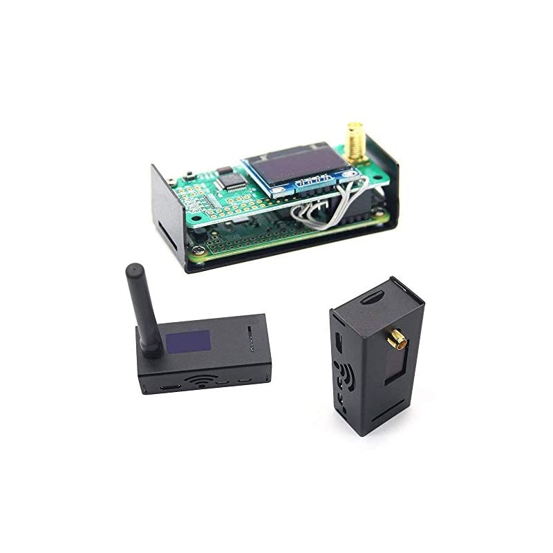 MMDVM Hotspot Spot Radio Station+ Antenna+OLED Display+ Black Case + Raspberry Pi-Zero W Support P25 DMR YSF D-Star UHF Expansion Board WiFi Digital Voice Modem