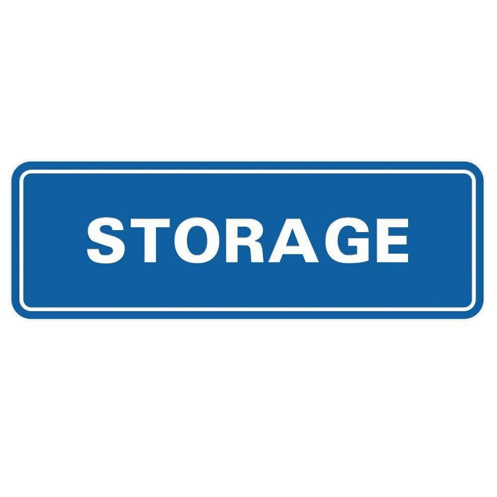 Standard STORAGE Door / Wall Sign - Blue - Small