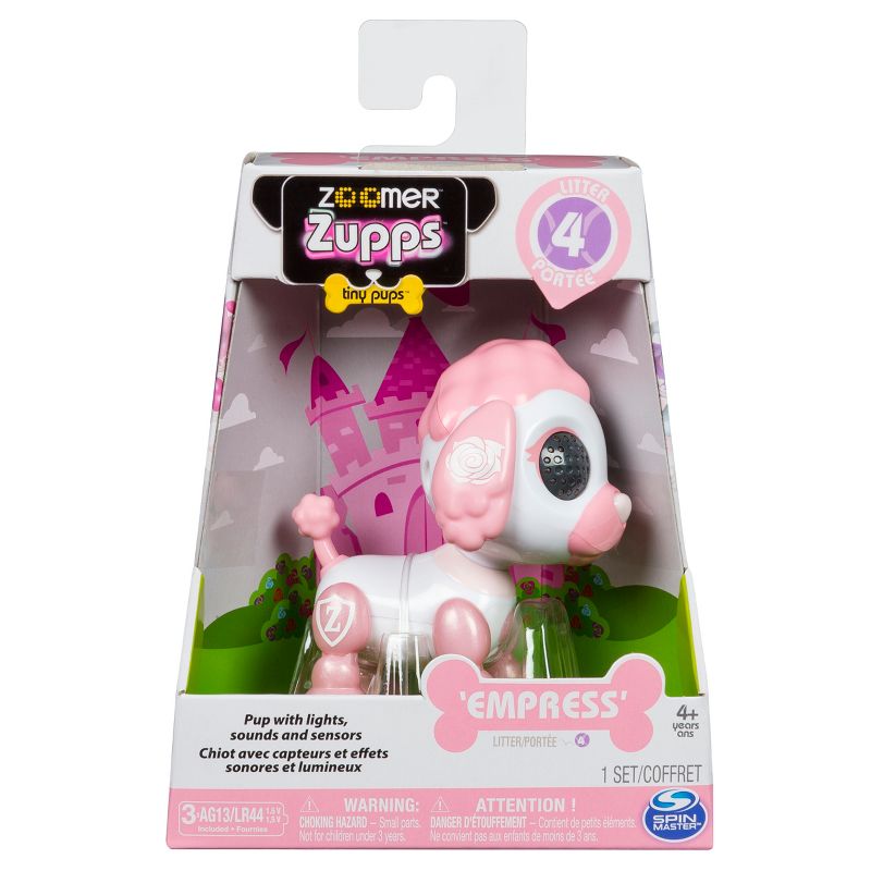 Zoomer Zupps Royal Pups Empress Poodle, Litter 4 - Interactive Puppy with Lights, Sounds and Sensors