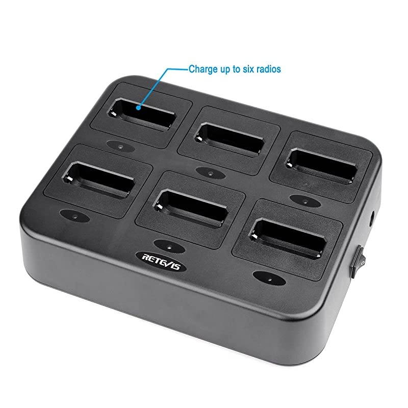 RT22 Six-Way Charger Multi Unit Charger for  RT22 RT22S RB19 Walkie Talkie and Battery (1 Pack)