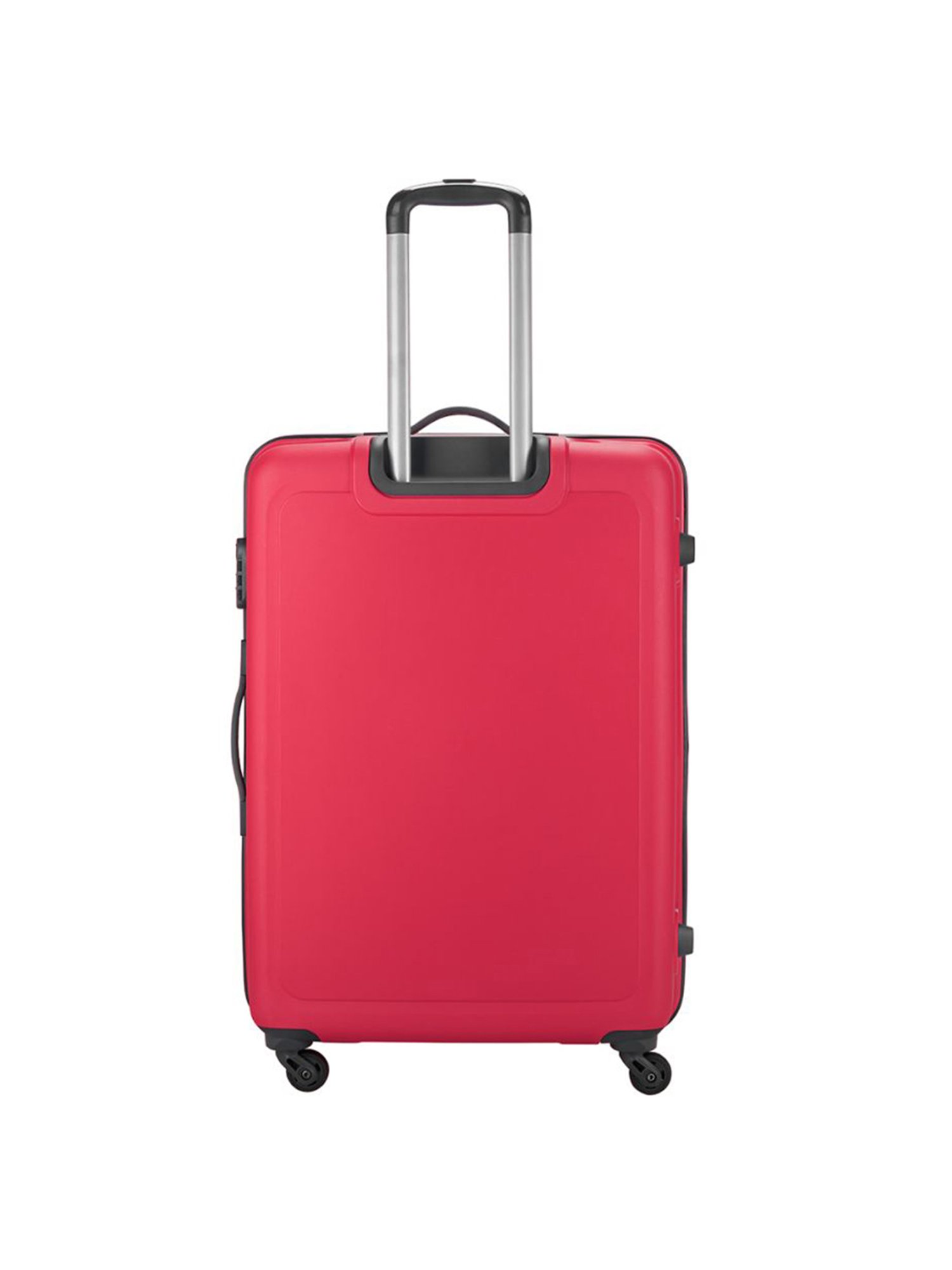 Aristocrat Dual Edge Red Printed Hard Medium Trolley Bag - 28 cm