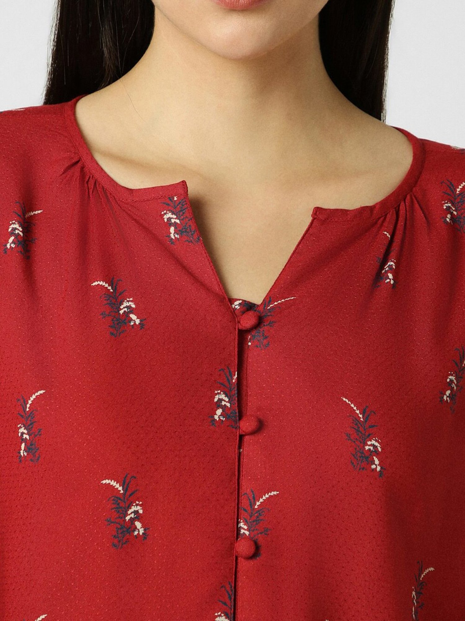 Van Heusen Red Printed Top