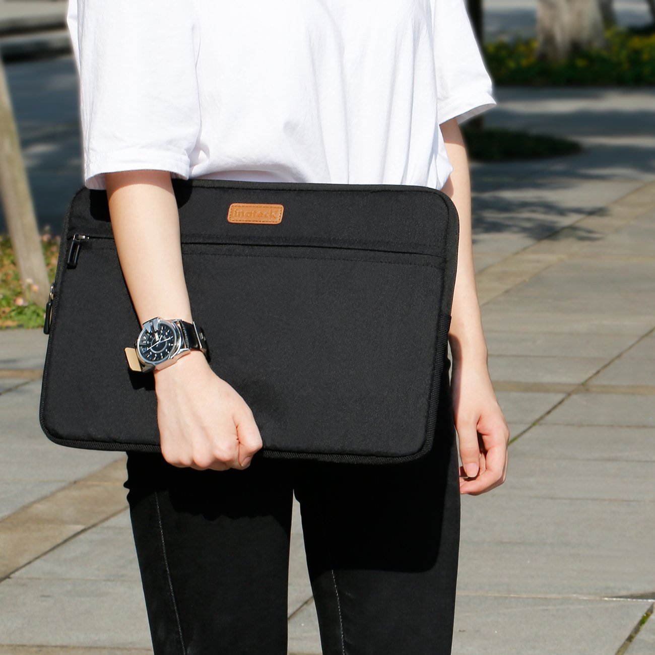 Inateck 13-13.3" MacBook Air/Pro Retina Sleeve Carrying Case Cover Protective Bag, Water Repellent - Black (LC1300B)