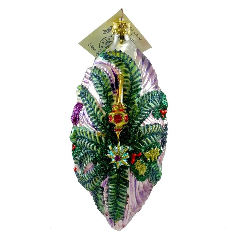 Larry Fraga Victorian Christmas Ornament Holly Ivy Candy Cane  -  Tree Ornaments