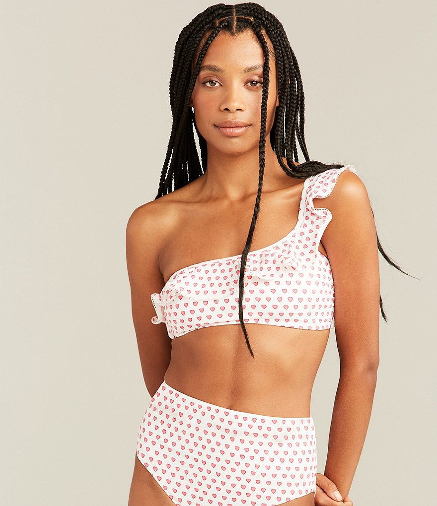 Antonio Melani Solid Belted High Neck Tankini Swim Top