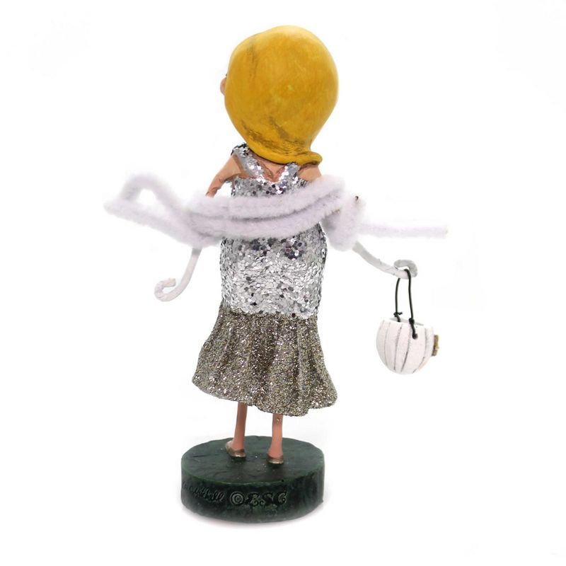 Lori Mitchell 6.0" Scarlette Starlet Glitter Pumpkin Halloween  -  Decorative Figurines