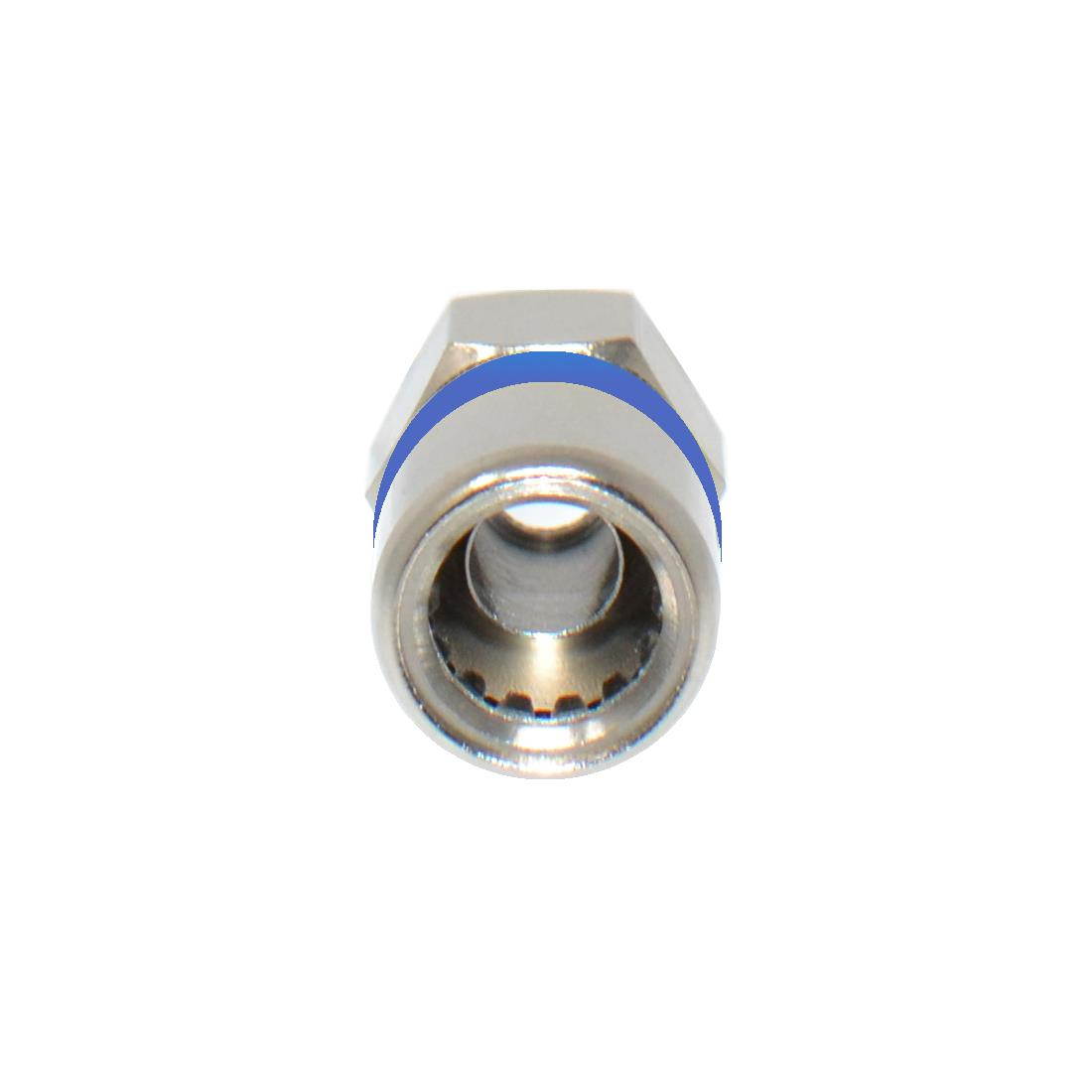100 Pack RG6 Dual Shield Coaxial Self Lock F-Type Compression Connector