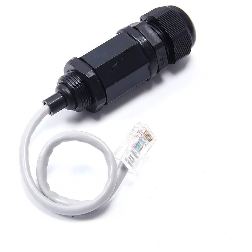 (5 Pack) RJ45 Waterproof Connector IP67 Ethernet Network Cable Connector double head Outdoor Lan Coupler Adapter  Cat5 6 8P8C,Locking Waterproof CAT6 RJ45 Female to Female Lan Ethernet Network coupler