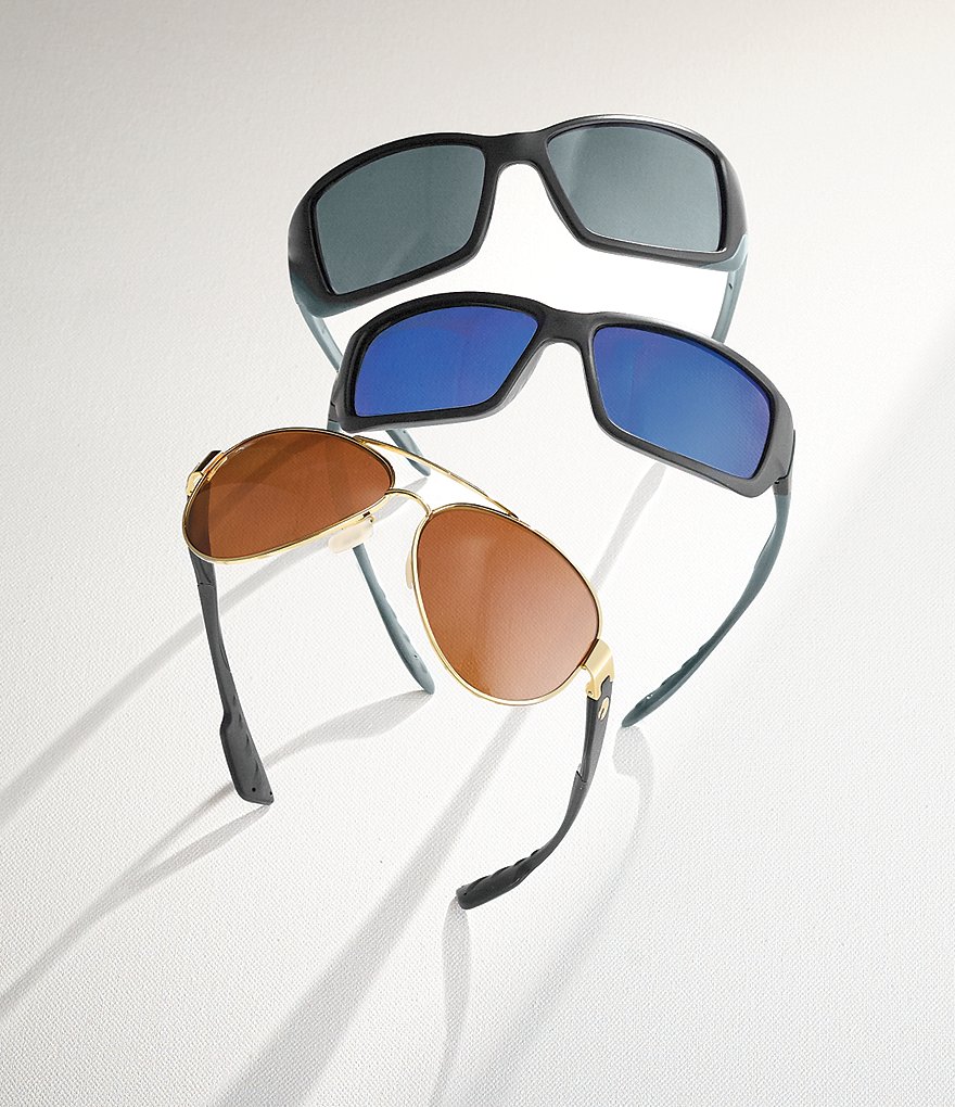 Costa South Point Polarized UVA/UVB Protection Double Bridge Aviator Sunglasses