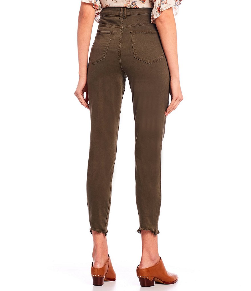 Jolt Raw Hem Crop Skinny Pants