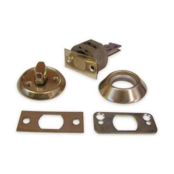 Deadbolt, 1 1/4 x 2 3/4 In Strike, Brass