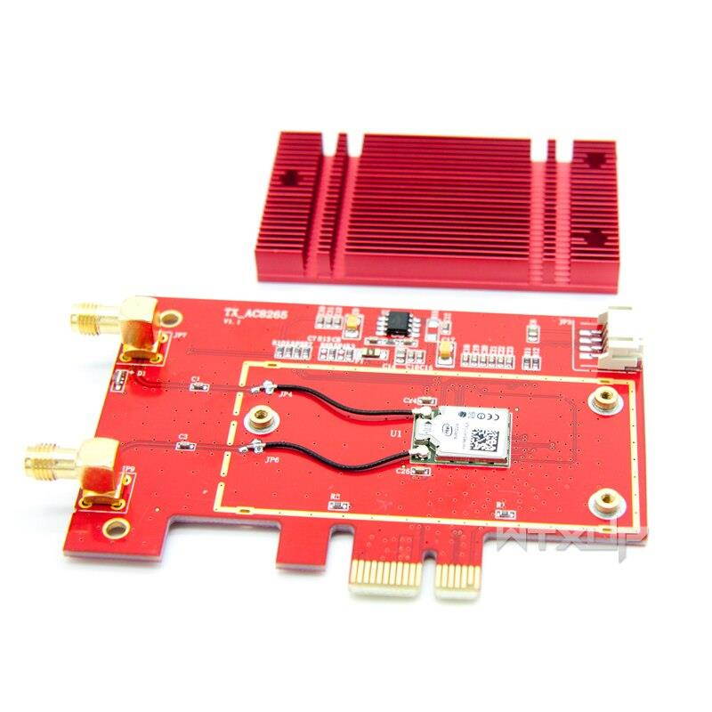 8265 802.11AC 867Mbps Desktop PCi-e Wi-Fi Adapter PCI Express + WiFi Antenna for Intel 8265ac+Bluetooth 4.2 mu-mimo