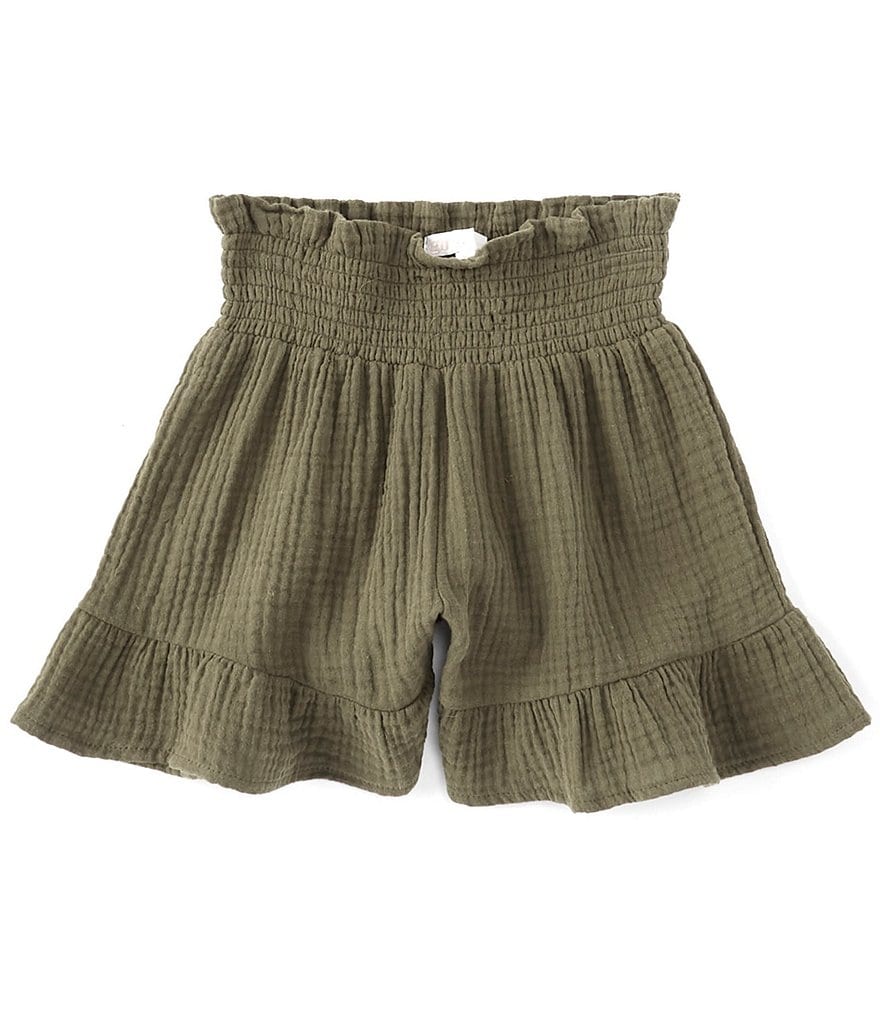 GB Girls Big Girls 7-16 Gauze Ruffle Hem Short