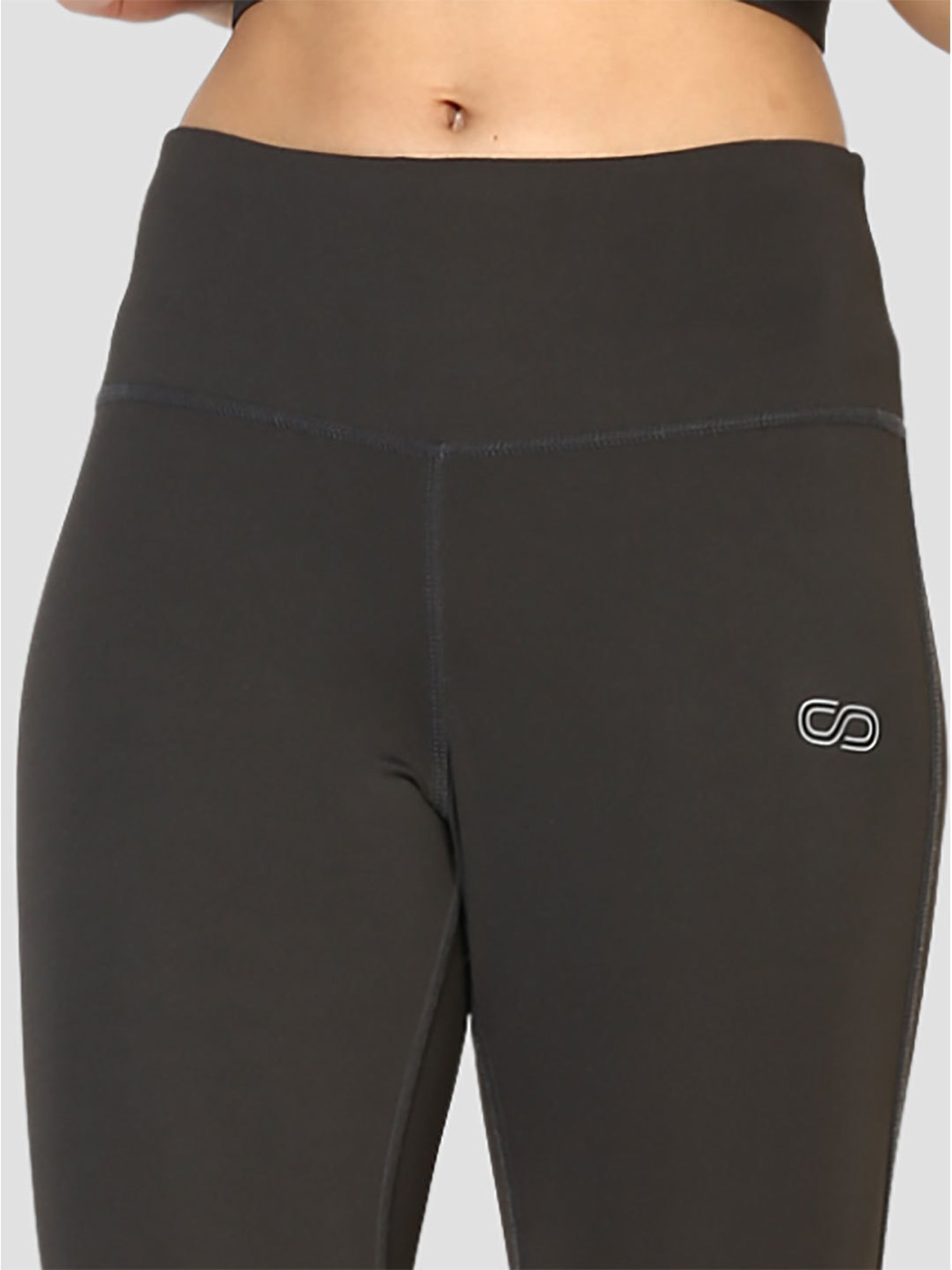 SILVERTRAQ Dark Grey Logo Print Leggings