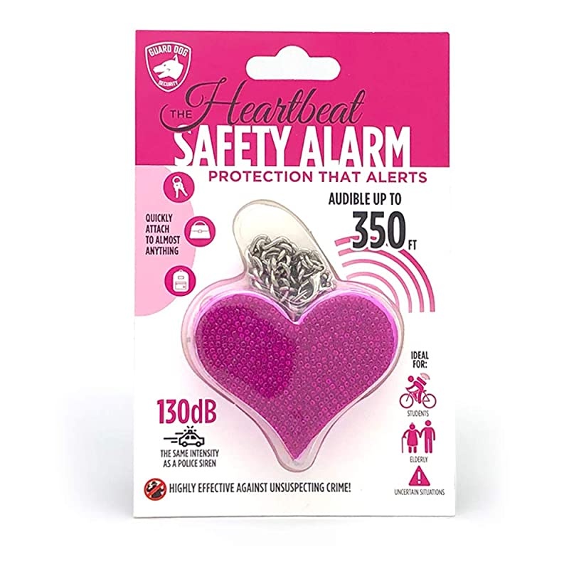 Heartbeat Keychain Alarm for Women 130dB Siren Personal Defense Alarm Pink