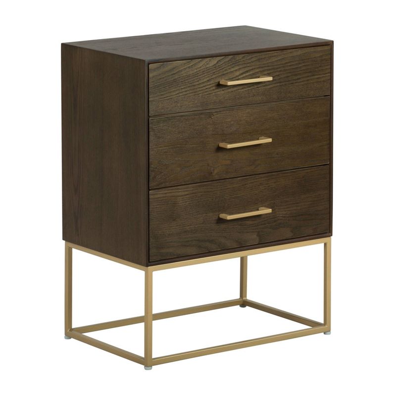 Franklin 3 Drawer Dresser Walnut - Finch