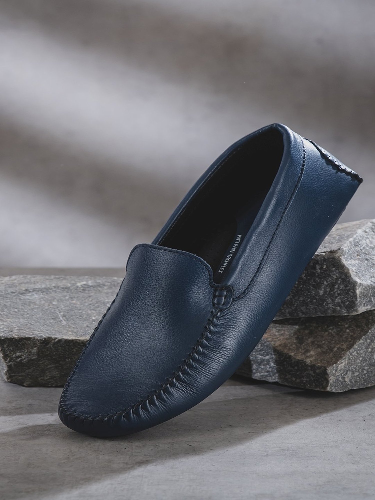 Yoho Men's Anti Pain Archflex Blue Loafers