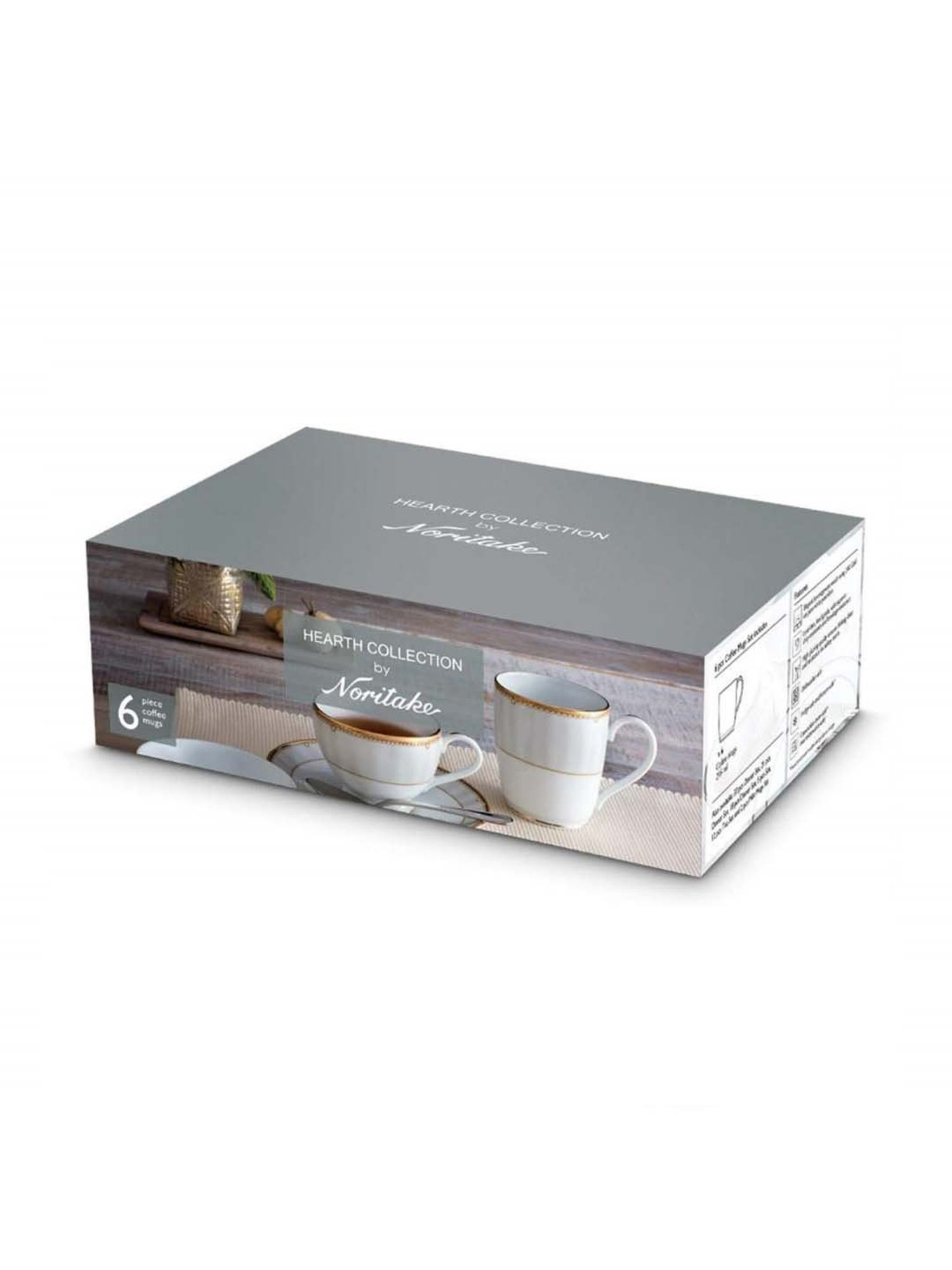 NORITAKE Hearth Multicolor Porcelain Petite Fleur Coffee Mug (0.295 L) - Set of 6