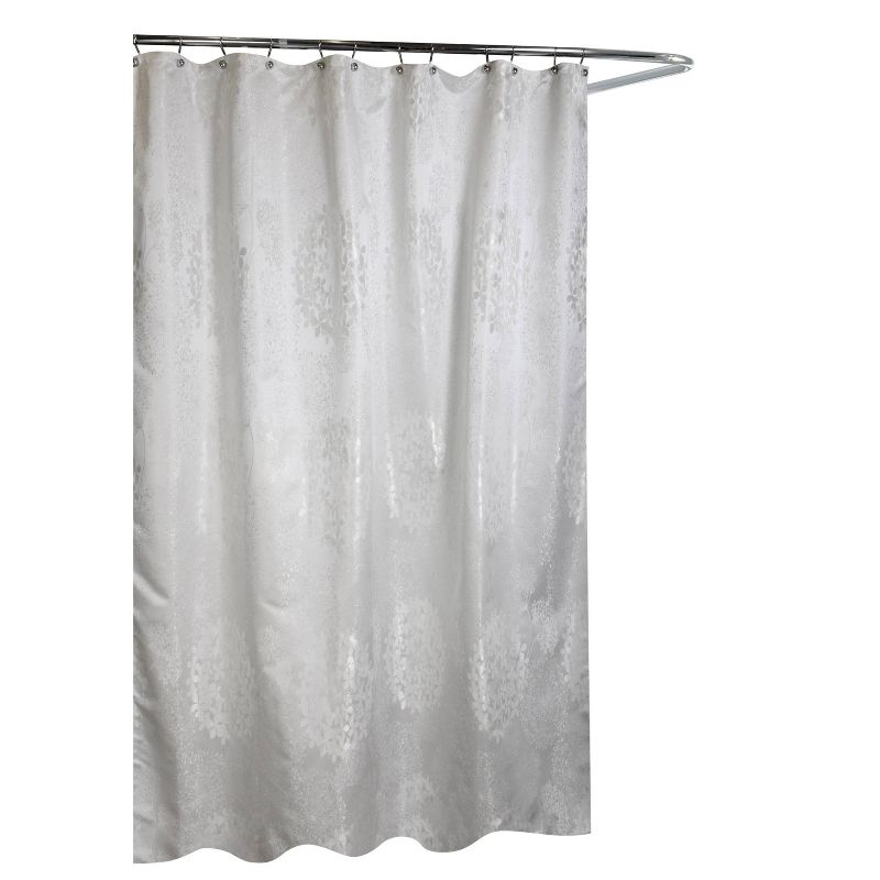 Victoria Shower Curtain White/Silver - Moda at Home