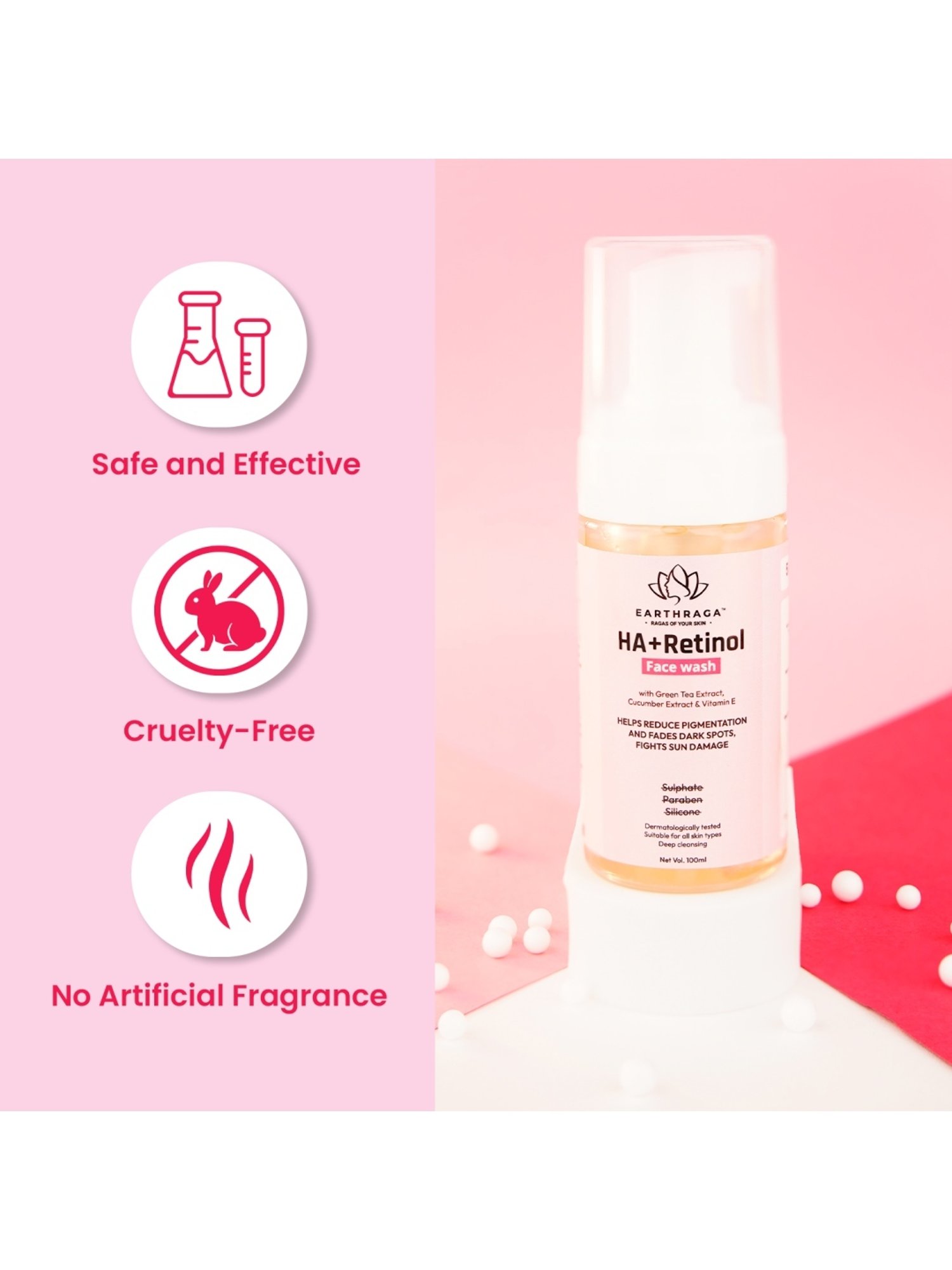 Globus Naturals Rice Ceramide Radiance Face Wash - Pack of 3