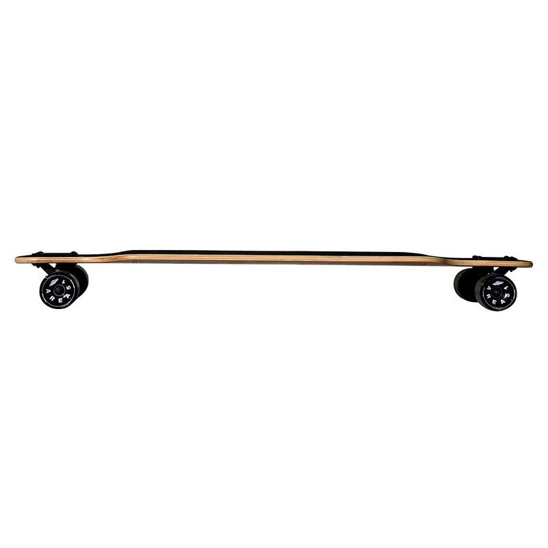 Atom Drop Through Bamboo Tiki & Maple Hybrid Deck Longboard Cruiser with Board, Bearings, and Wheels for Freeride Skateboard Carving Cruising, 40 Inch