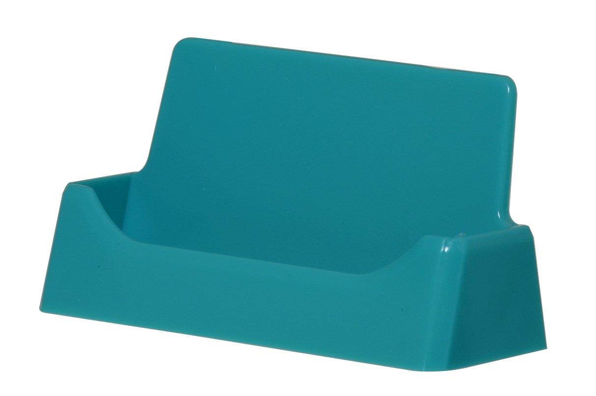 Marketing Holders Plastic Business Card Holder Desktop Countertop Teal Lot of 100