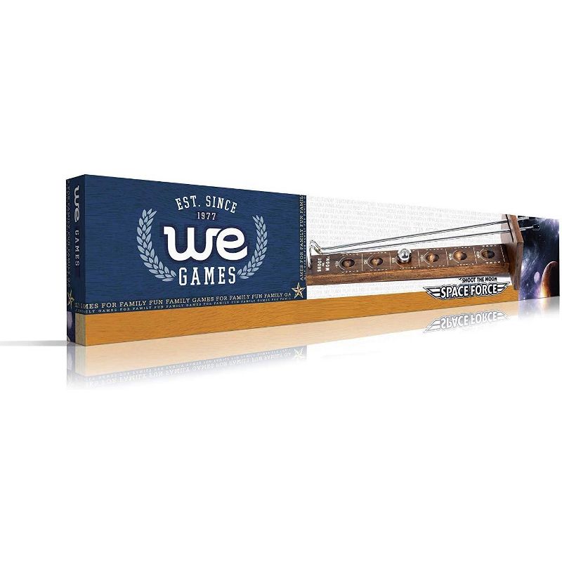 WE Games Shoot The Moon - a Classic 1940's Nostalgia Game - Dark Stained Solid Wood - 17.5 inches