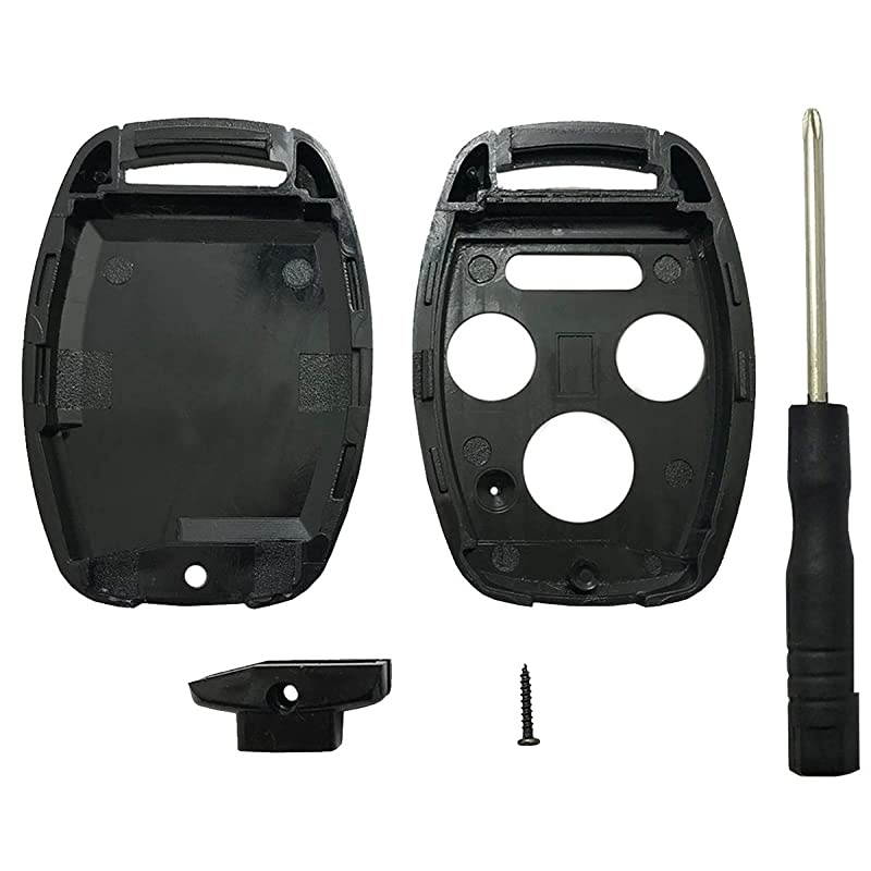 Entry Remote Replacement Key Fob Cover Case Fit for Honda 2003-2014 Accord 2006-2013 Civic 2009-2015 Pilot 2005-2006 CR-V Ridgeline Odyssey Key Fob Shell 3+1 Buttons
