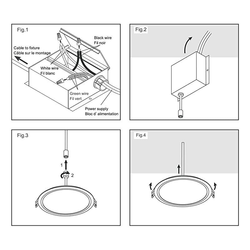 LED Recessed Low Profile Slim Panel Light with Junction Box Air Tight 4 inch 9W 550 Lumens 3000K Warm White CRI80+ Dimmable cETLus Listed Energy Star Certified 1 Pack