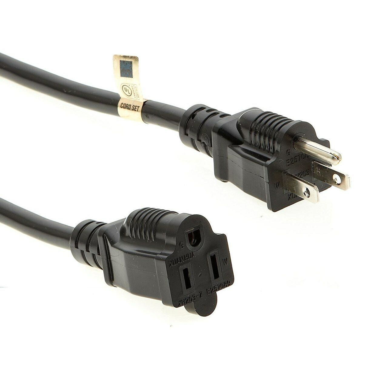 3 Ft Extension Cord - NEMA 5-15P to NEMA 5-15R, 16AWG