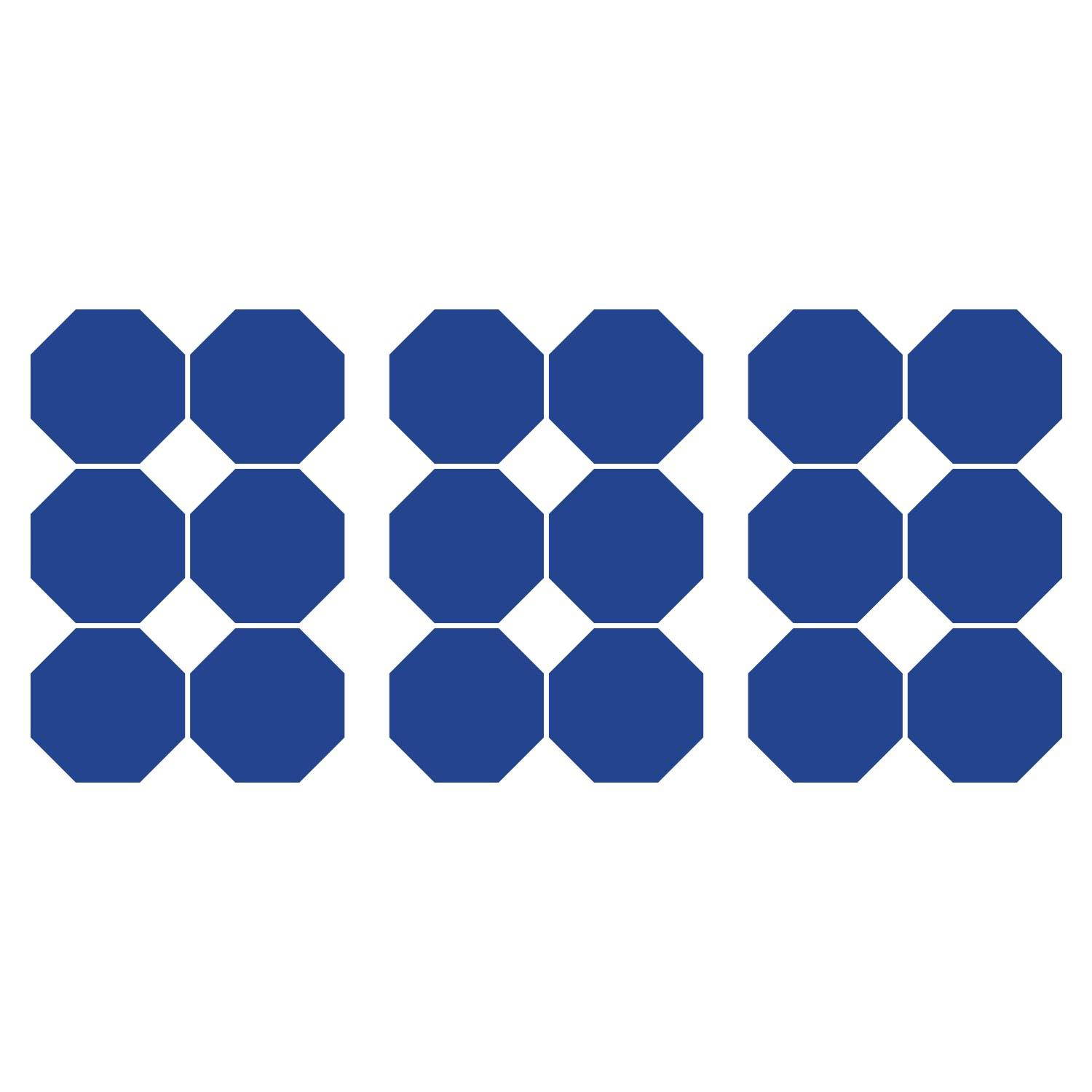 LiteMark 3.5 Inch Black Removable Octagon Decals - Pack of 18