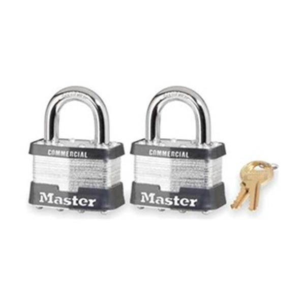 Padlock, KA, 1 In H, 4 Pin, Steel, PK2
