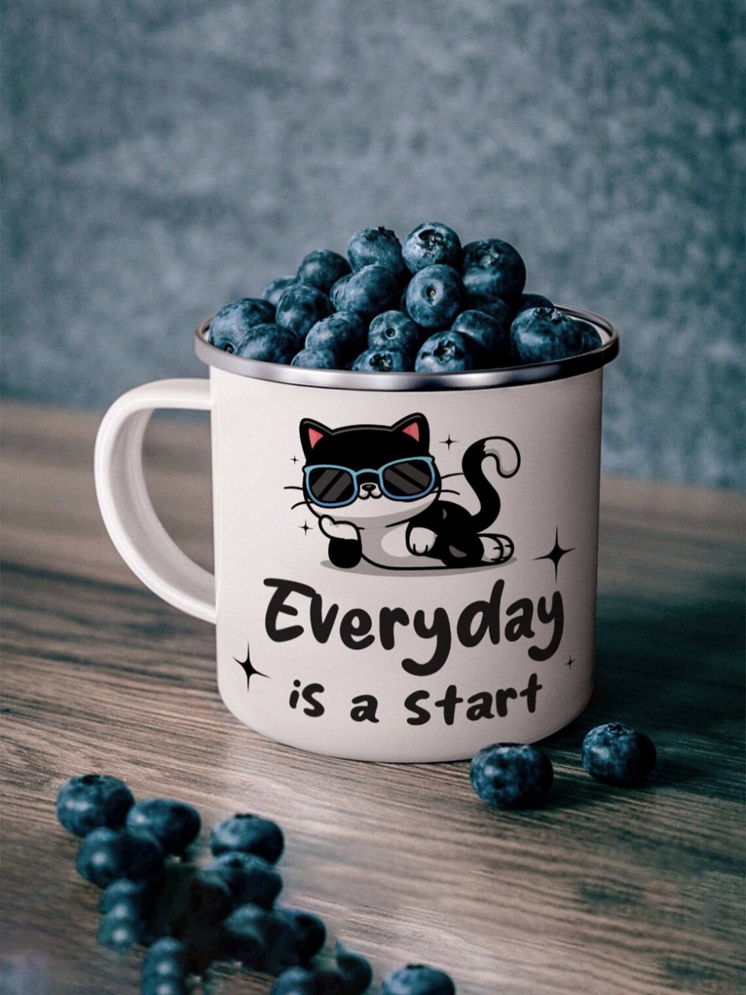 Gathari Enamel White Stainless Steel Coffee Mug