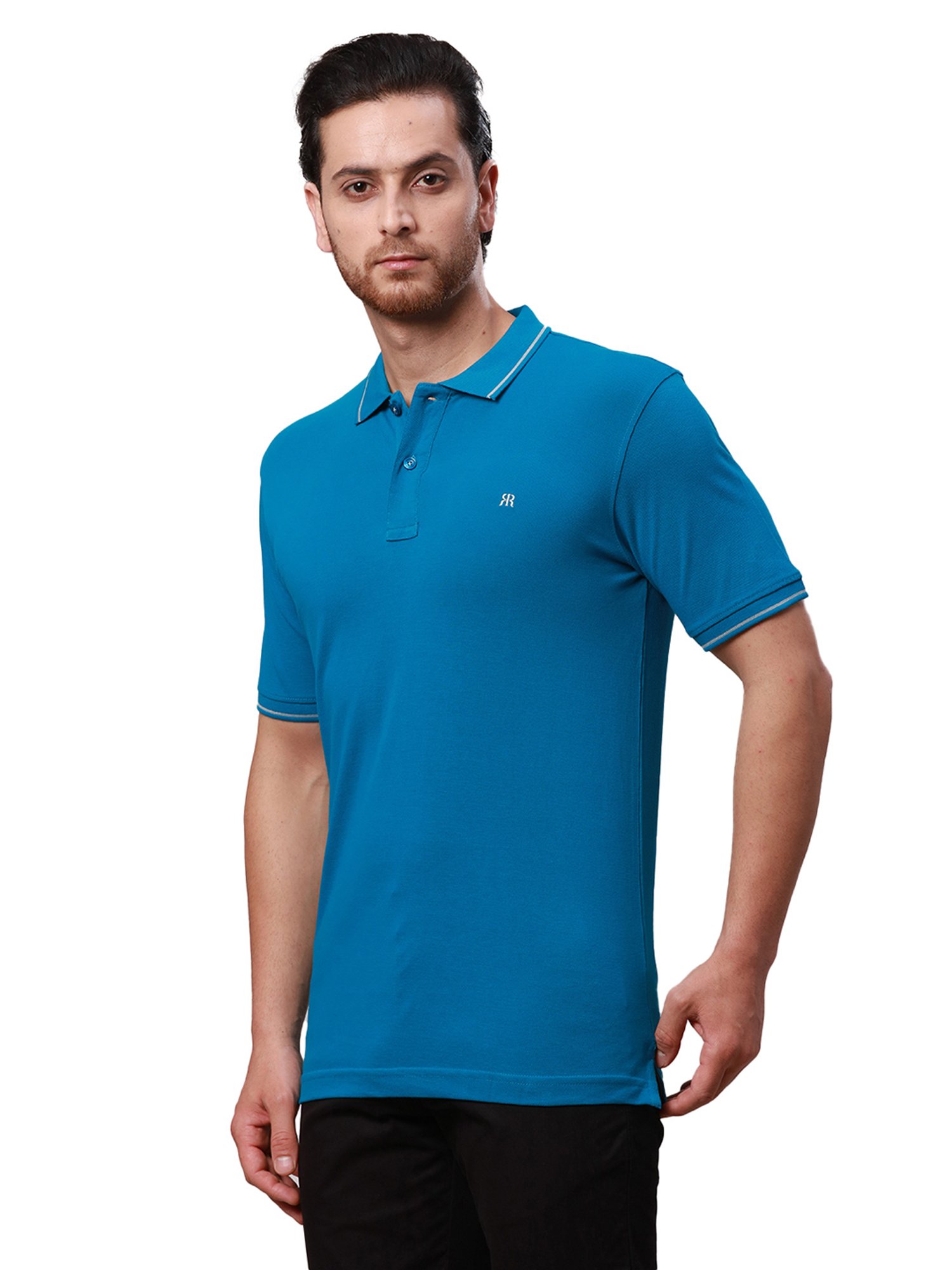 Raymond Dark Blue Contemporary Fit Polo T-Shirt